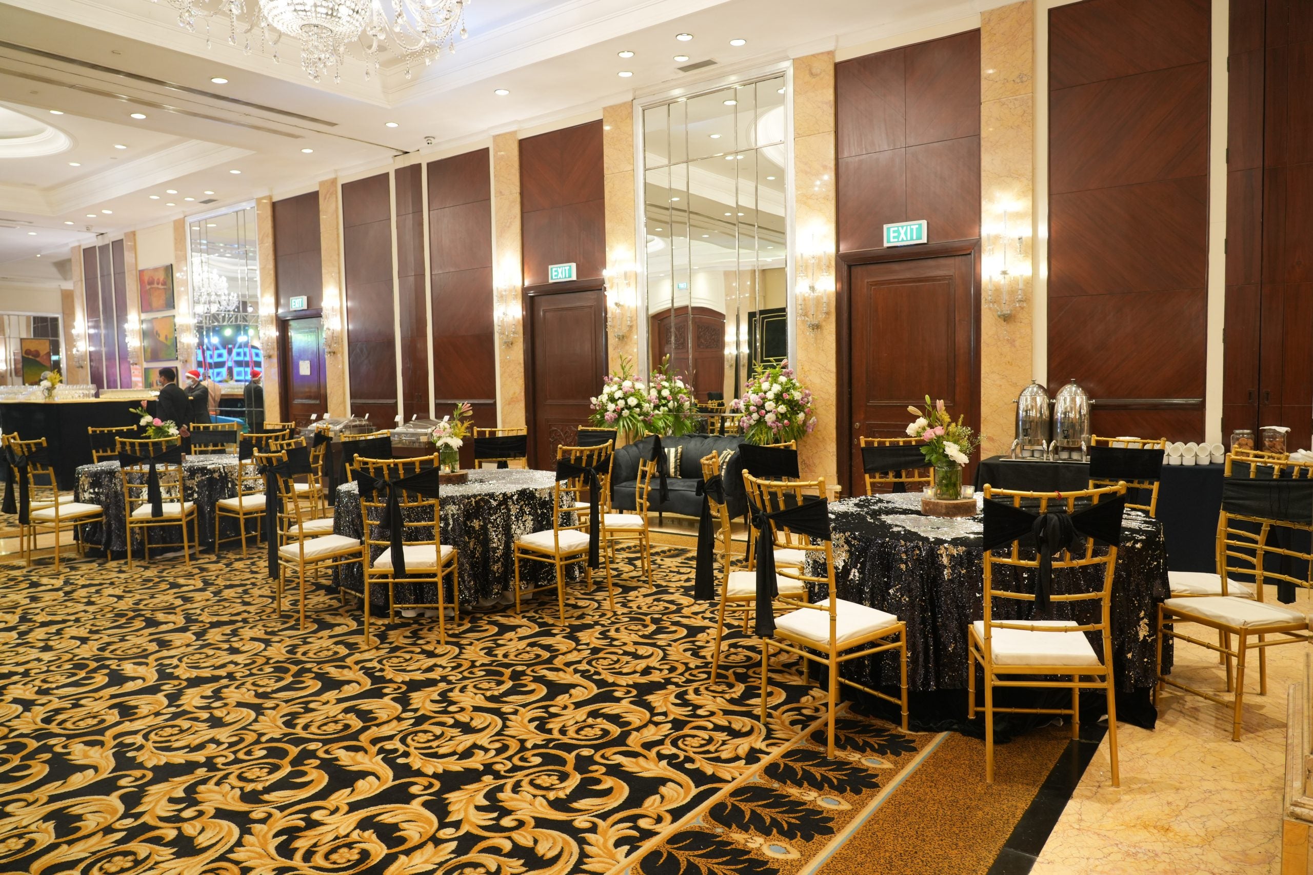 Wedding dining space from Sumedha and Tat's celebration